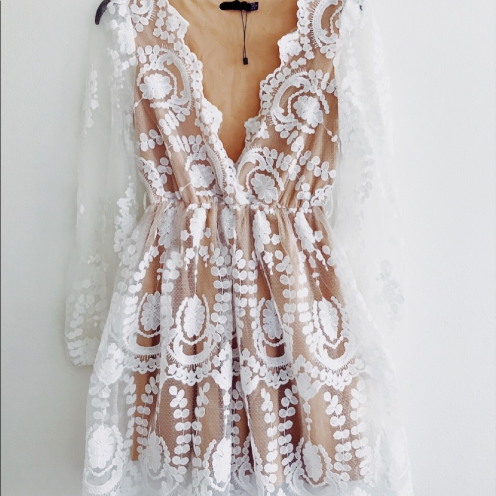 Nude Lace Dress